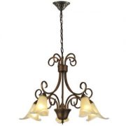 Luster A-054-5 F680XH460 5L 5XE14 braon-zlatan Brilight